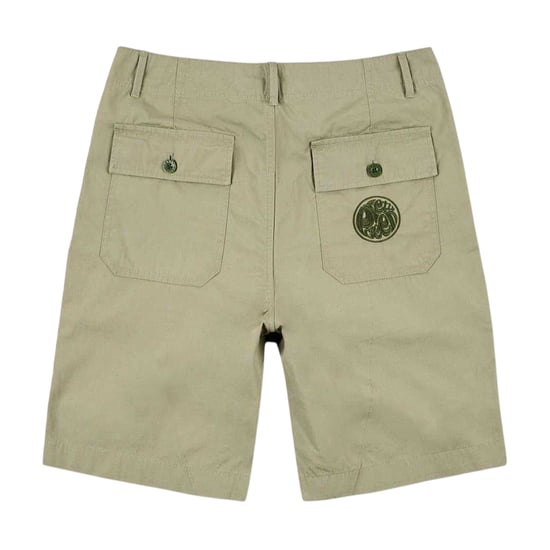 Pretty Green Mens Cotton Cargo Shorts (Green) - Image 2