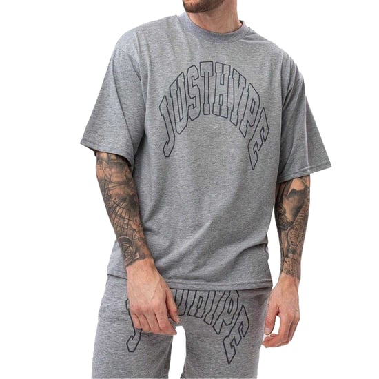 Hype Heren Letterman Sweat Shorts (Grijs Marl) - Image 4