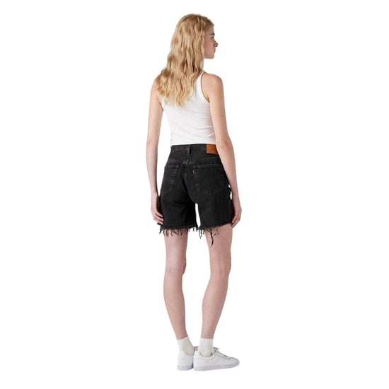 Levis Dames/Dames 501 Denim Mid Thigh Jean Shorts (Zwart) - Image 3