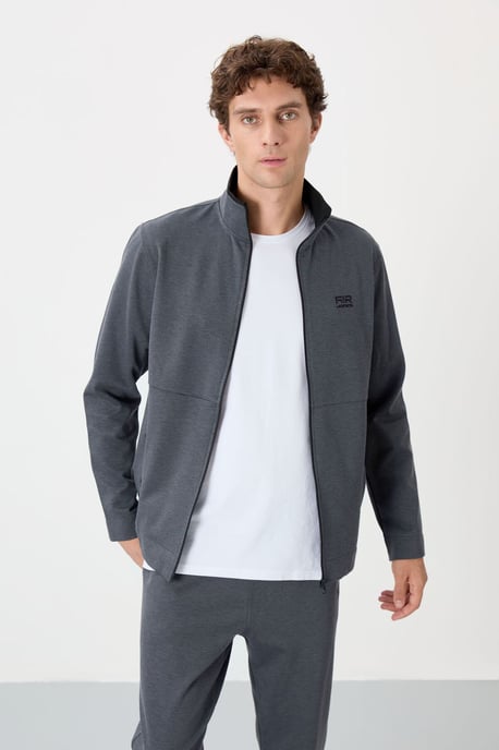 Heren Sweatshirt met Ritskraag en Broek Set - Image 2