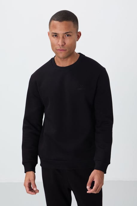 Heren katoen-polyester fleece sweatshirt en broekset - Image 2