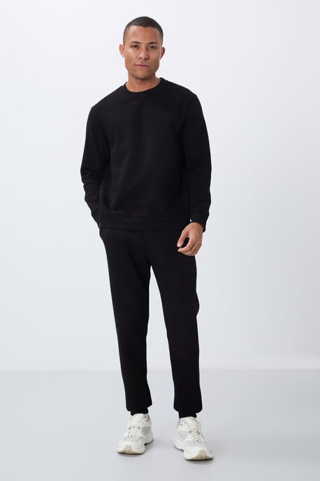 Heren katoen-polyester fleece sweatshirt en broekset - Image 4