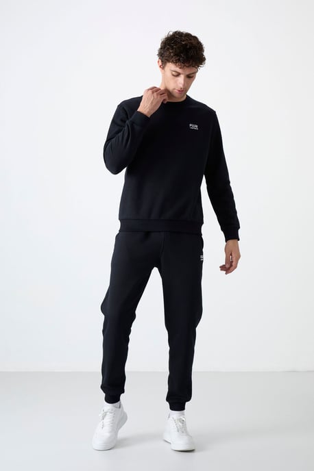 Heren Katoen-Polyester Fleece Sweatshirt en Broeken Set - Image 1