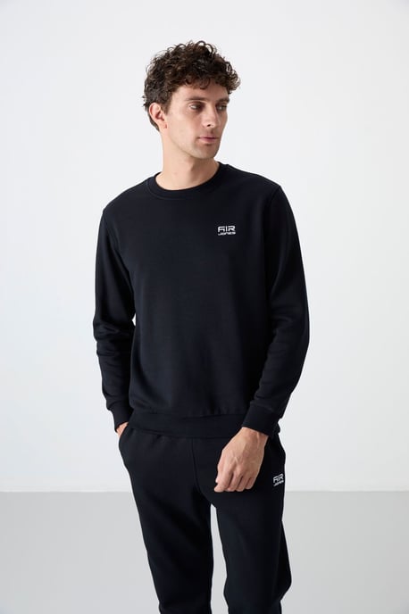 Heren Katoen-Polyester Fleece Sweatshirt en Broeken Set - Image 2