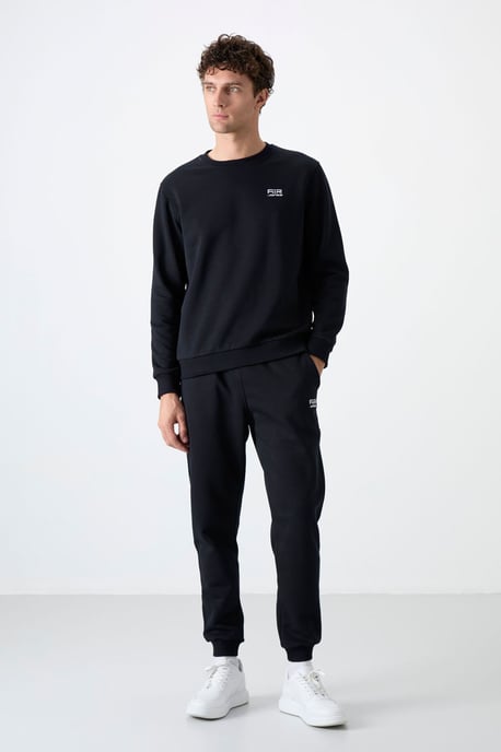 Heren Katoen-Polyester Fleece Sweatshirt en Broeken Set - Image 4