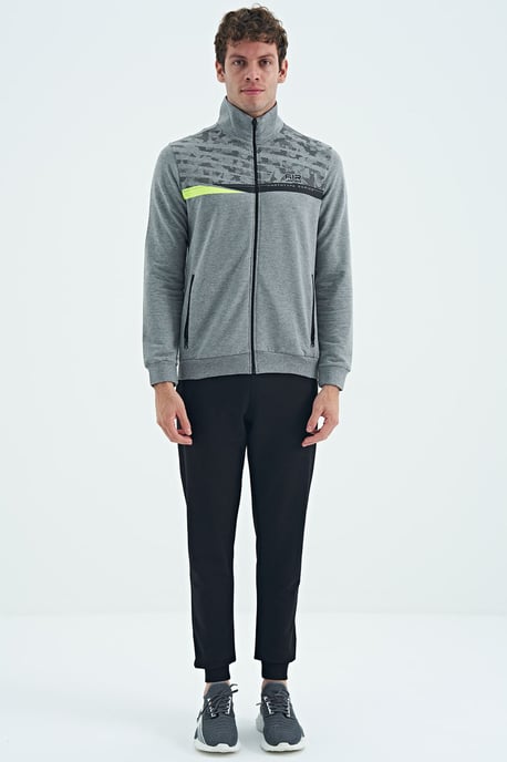 Geprinte Sweatshirt met Ritskraag en Broek Set - Image 1