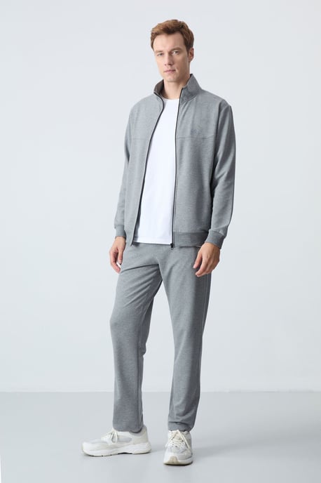 Heren Sweatshirt met Ritskraag en Broek Set - Image 6