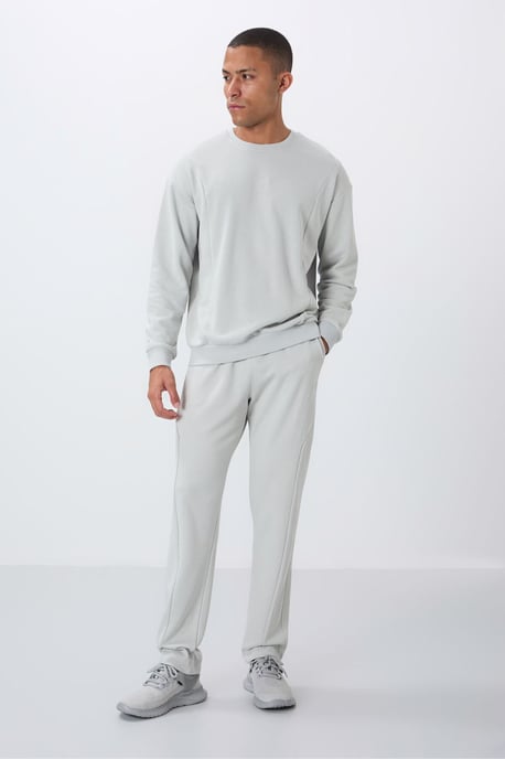 Heren Katoen-Polyester Fleece Sweatshirt en Broeken Set - Image 1