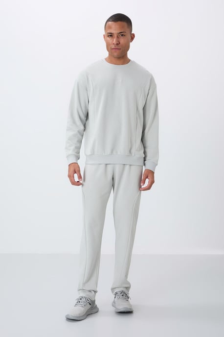 Heren Katoen-Polyester Fleece Sweatshirt en Broeken Set - Image 4