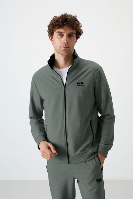 Men's Knit Fleece Sweatshirt And Pants Set - Image 2