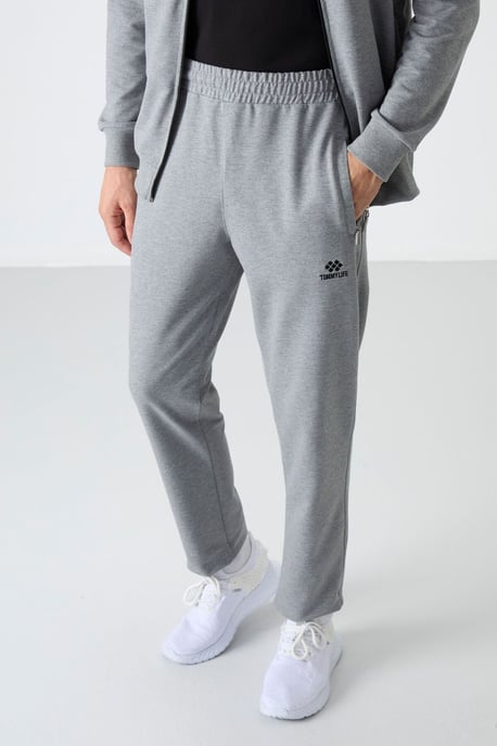 Heren Relaxed Fit Ritskraag Sweatshirt en Broeken Set - Image 6