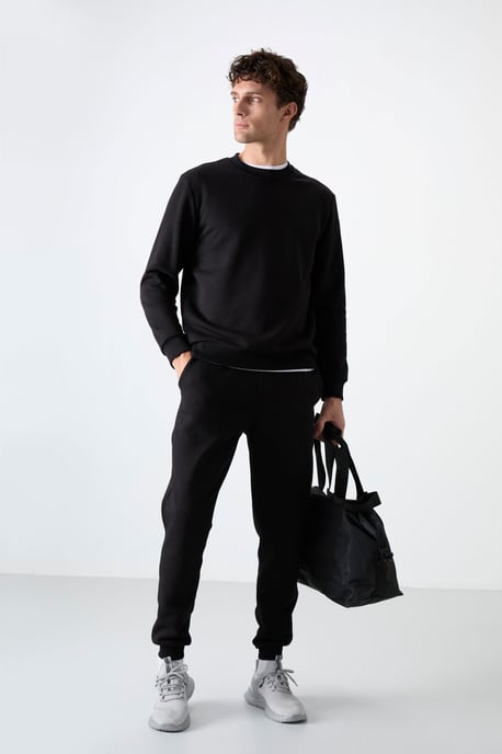 Heren Katoen-Polyester Fleece Sweatshirt en Broekset - Image 1