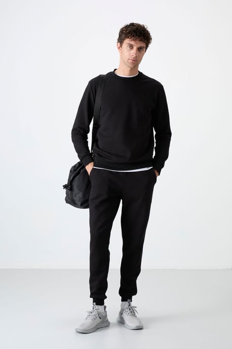 Heren Katoen-Polyester Fleece Sweatshirt en Broekset - Image 4