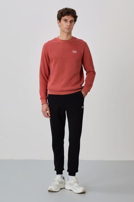 Heren Katoen-Polyester Fleece Sweatshirt en Broek Set - Image 1