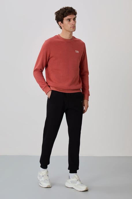 Heren Katoen-Polyester Fleece Sweatshirt en Broek Set - Image 5