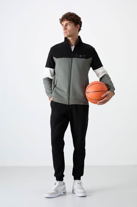 Heren Color-Blocked Zip Sweatshirt en Broek Set - Image 2