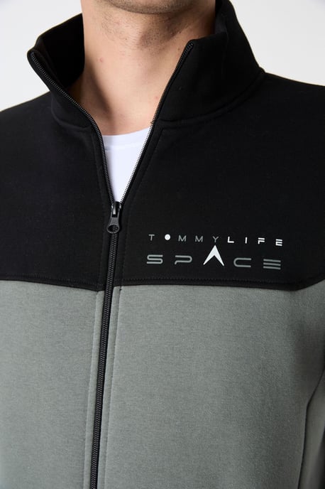 Heren Color-Blocked Zip Sweatshirt en Broek Set - Image 4