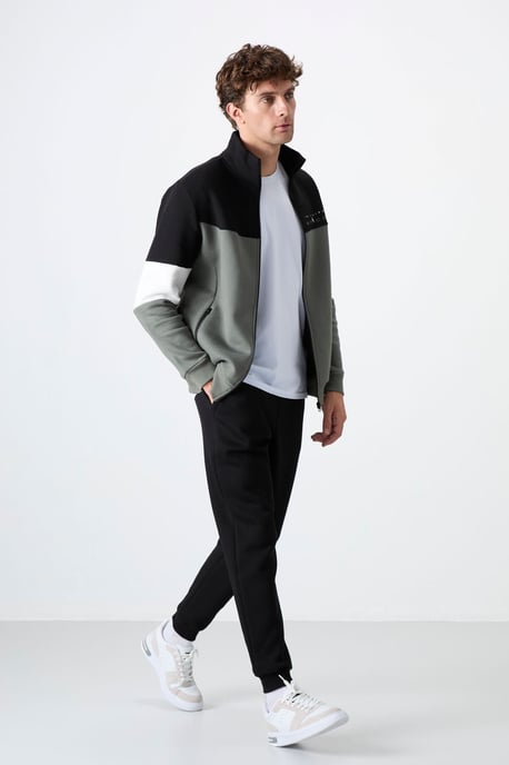 Heren Color-Blocked Zip Sweatshirt en Broek Set - Image 5