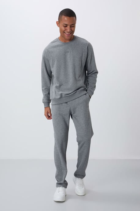 Heren Katoen-Polyester Fleece Sweatshirt en Broeken Set - Image 4