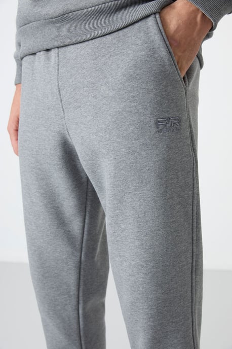 Heren Katoen-Polyester Fleece Sweatshirt en Broek Set - Image 4