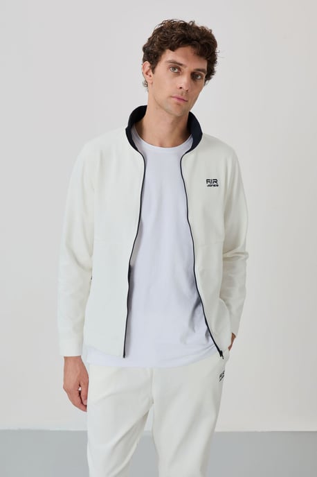 Heren Sweatshirt met Ritskraag en Broek Set - Image 2