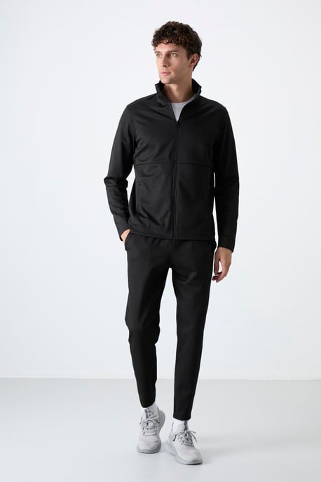Heren Sweatshirt met Ritskraag en Broek Set - Image 1