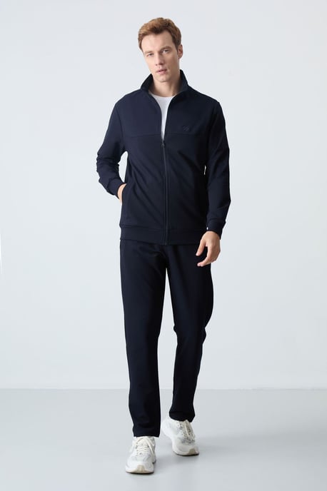 Heren Zip-Kraag Sweatshirt en Broek Set - Image 2