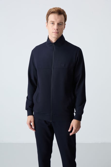 Heren Zip-Kraag Sweatshirt en Broek Set - Image 3