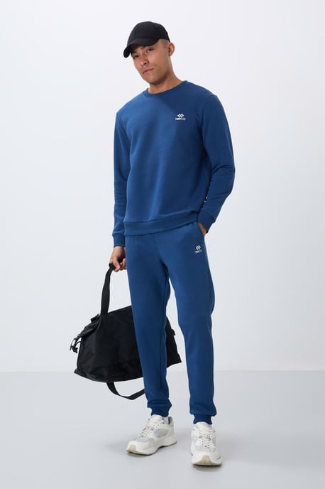 Heren Katoen-polyester Fleece Sweatshirt en Broek Set - Image 1