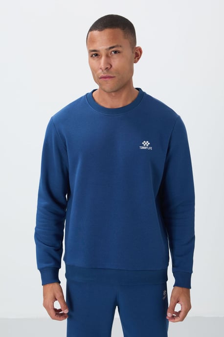 Heren Katoen-polyester Fleece Sweatshirt en Broek Set - Image 2