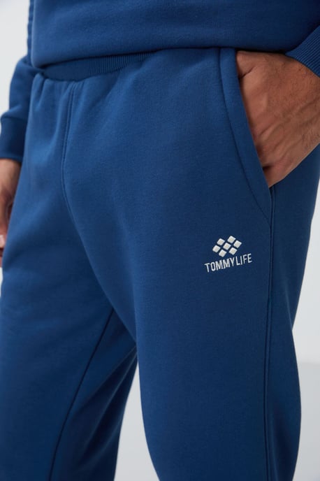 Heren Katoen-polyester Fleece Sweatshirt en Broek Set - Image 5