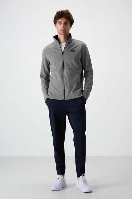 Men's Cotton Blend Zip Sweatshirt And Pants Set - Image 1