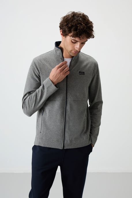 Men's Cotton Blend Zip Sweatshirt And Pants Set - Image 2