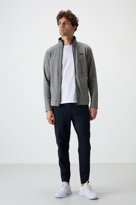 Men's Cotton Blend Zip Sweatshirt And Pants Set - Image 3