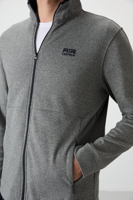 Men's Cotton Blend Zip Sweatshirt And Pants Set - Image 5