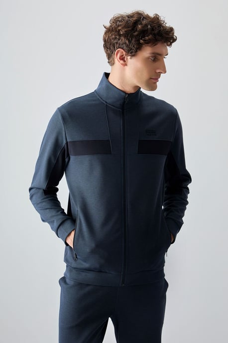 Heren Kleurblok Fleece Sweatshirt en Broek Set - Image 4