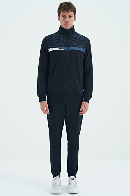 Geprinte Sweatshirt met Ritssluiting en Broek Set - Image 1