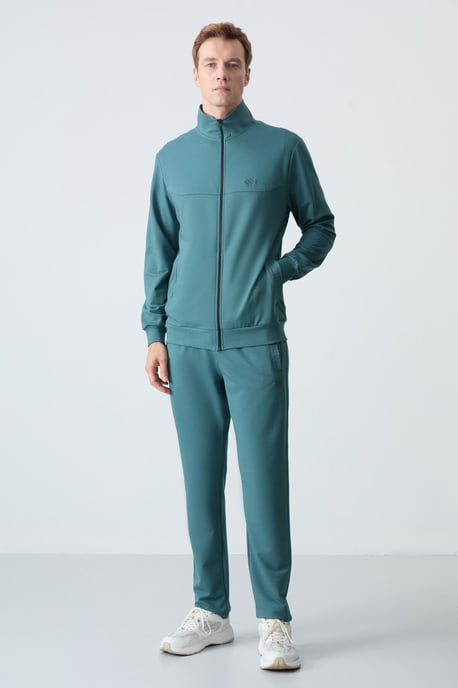 Heren Sweatshirt met Ritskraag en Broek Set - Image 2
