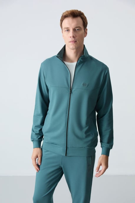 Heren Sweatshirt met Ritskraag en Broek Set - Image 3