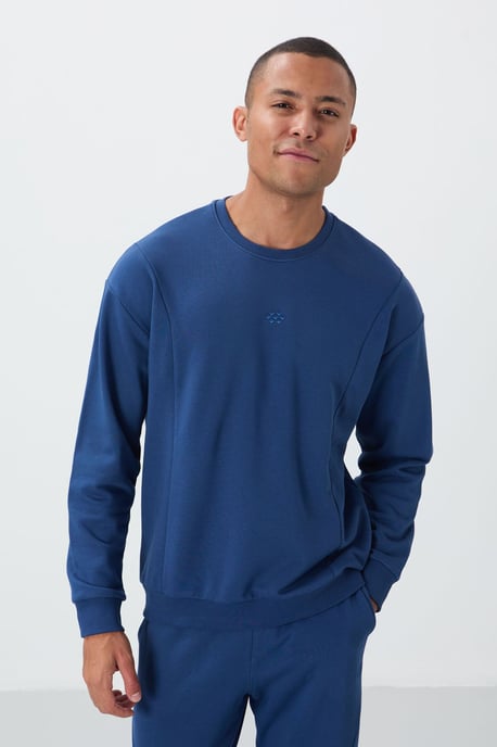 Heren Katoen-Polyester Fleece Sweater en Broek Set - Image 2