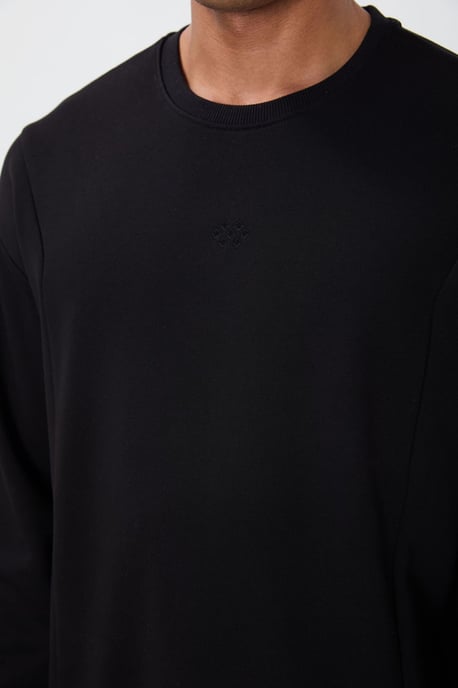 Heren Katoen-Polyester Fleece Sweatshirt en Broek Set - Image 4