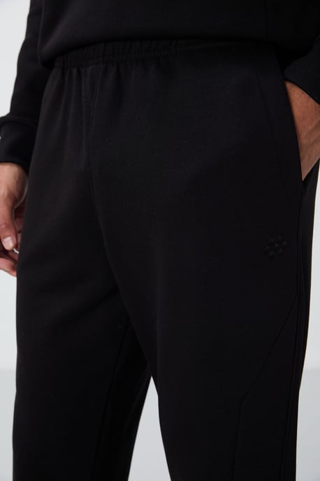 Heren Katoen-Polyester Fleece Sweatshirt en Broek Set - Image 6
