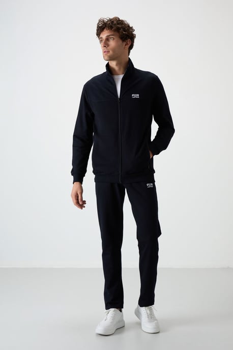 Heren Gebreid Fleece Sweatshirt en Broek Set - Image 1