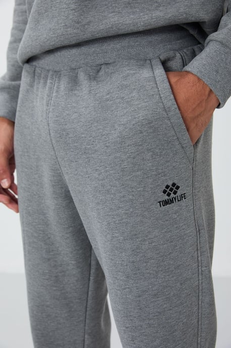 Heren Katoen-polyester Fleece Sweatshirt en Broek Set - Image 6