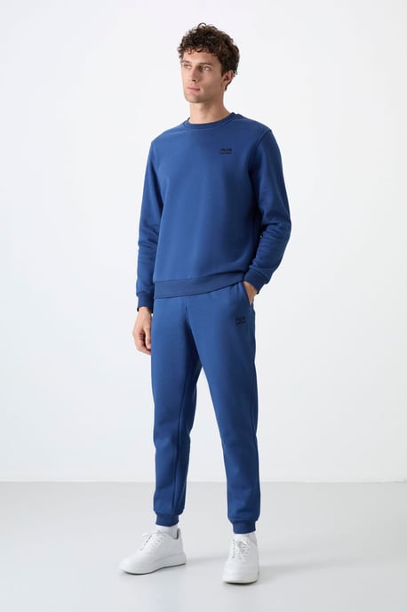 Heren Katoen-Polyester Fleece Sweatshirt en Broek Set - Image 1
