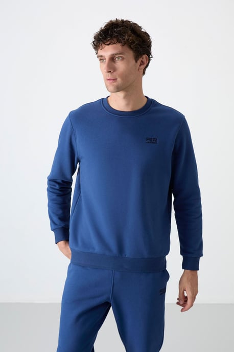 Heren Katoen-Polyester Fleece Sweatshirt en Broek Set - Image 4