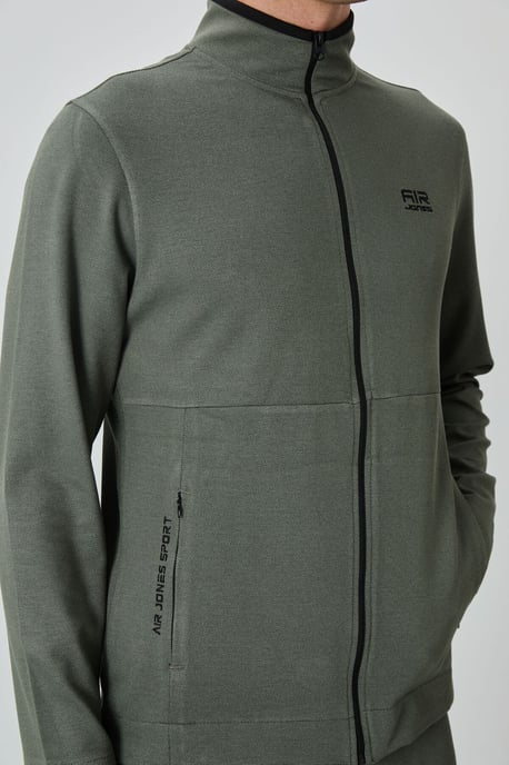 Men's Zip-collar Sweatshirt And Pants Set - Image 5