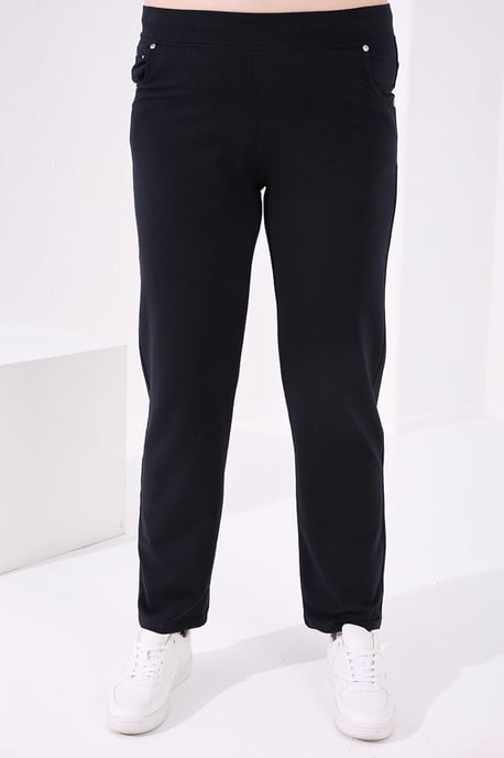 Kvinnors Rakbenade Stickade Sweatpants - Image 5