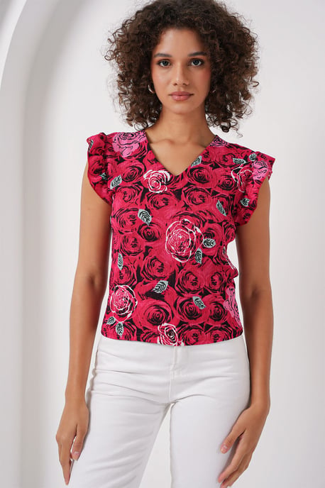 Geribbelde Mouwloze Crew Neck Blouse - Image 1