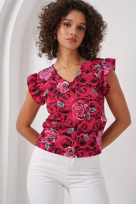 Geribbelde Mouwloze Crew Neck Blouse - Image 2